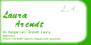 laura arendt business card