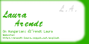 laura arendt business card